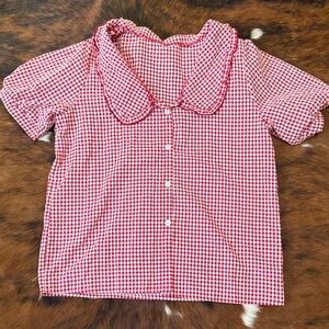 Red Gingham Top, Large
